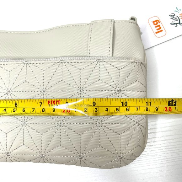Lug Flyer Bag Ivory Cream Small Crossbody Quilted Convertible Belt Bag New - Picture 11 of 12